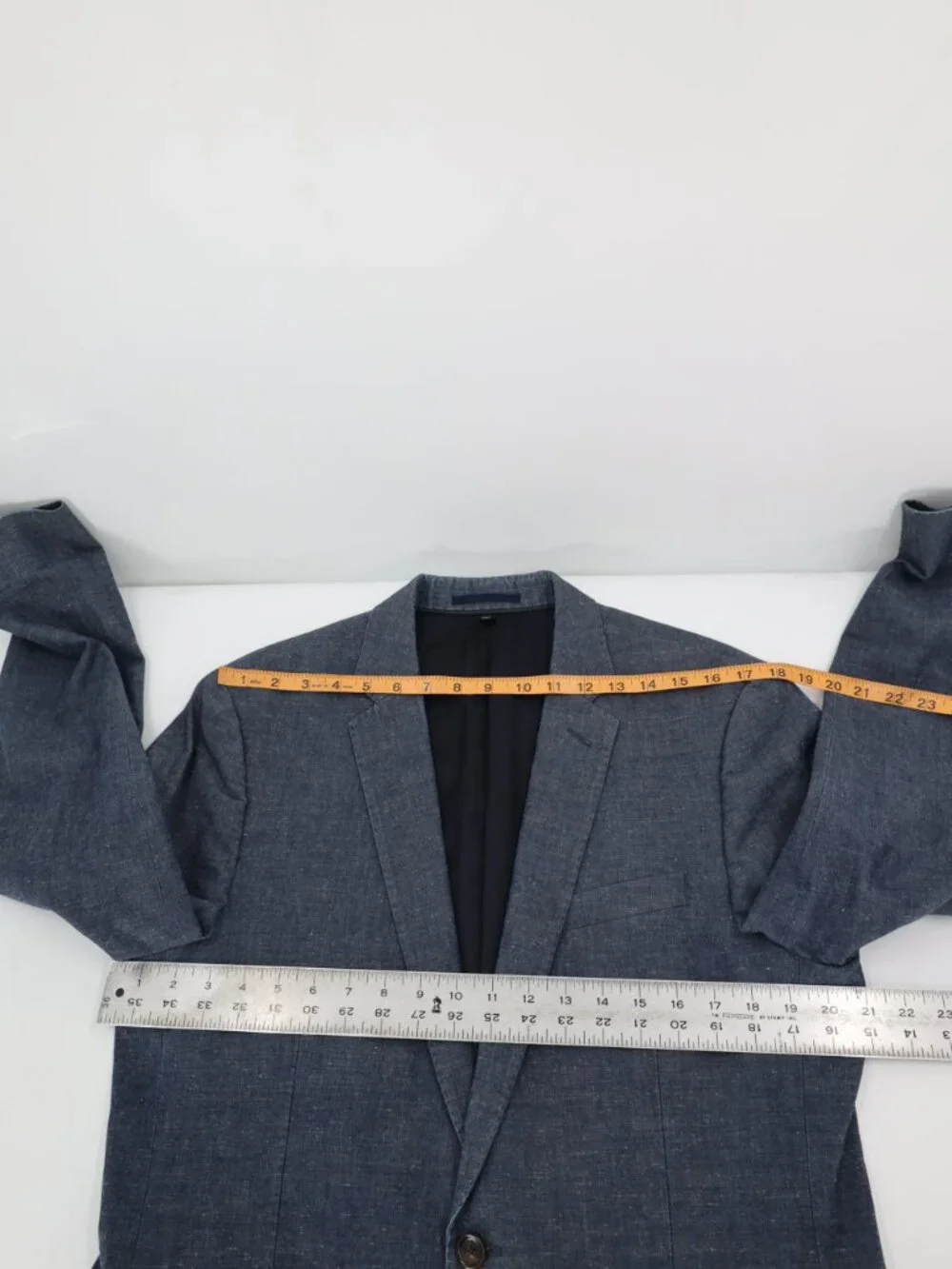 J Crew Sport Coat Mens 40R Ludlow heavy Cotton Single Breasted Two Button Blue